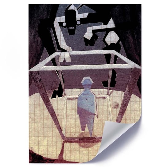 Plakat FEEBY Człowiek w więzieniu abstrakcja, 70x100 cm Feeby