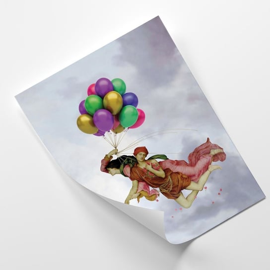 Plakat FEEBY Dwie osoby lecące na balonach - Jose Luis Guerrero 20x30 Feeby