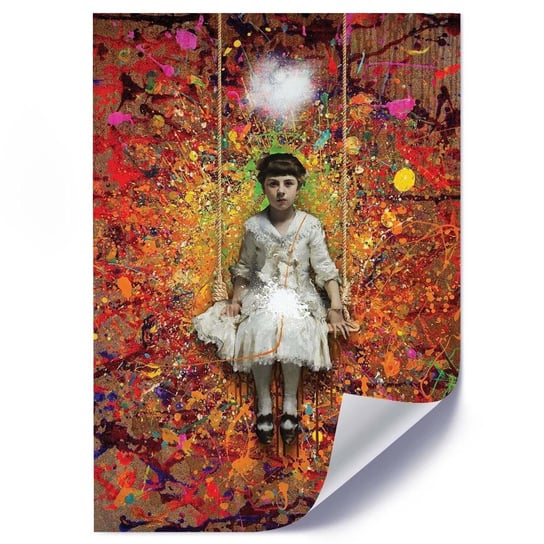 Plakat FEEBY Dziewczyna na huśtawce, 40x60 cm Feeby