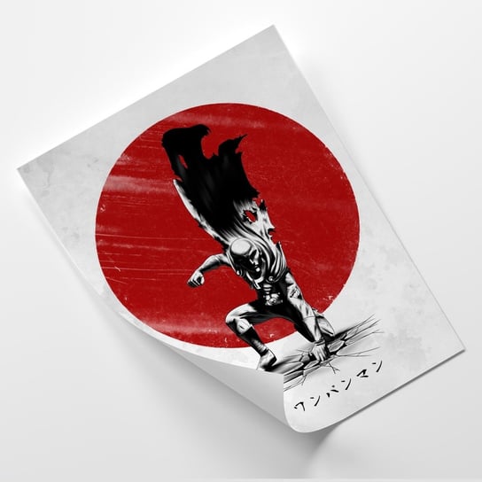 Plakat FEEBY Japońska postać, czerwone słońce - DDJVigo 60x90 Feeby