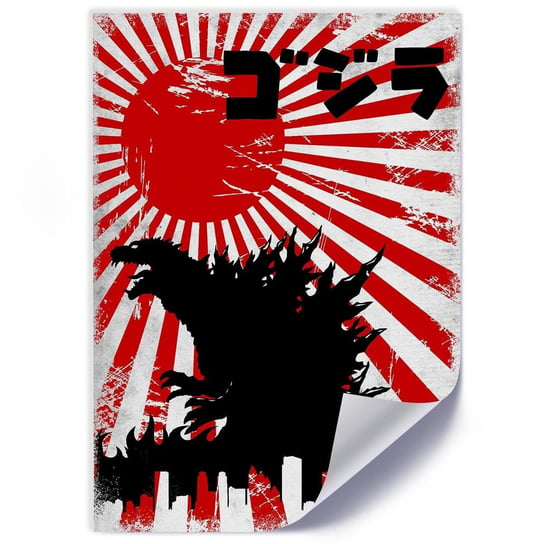Plakat FEEBY Japoński potwór Godzilla, 50x70 cm Feeby