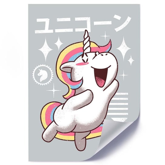 Plakat FEEBY Jednorożec anime, 40x60 cm Feeby
