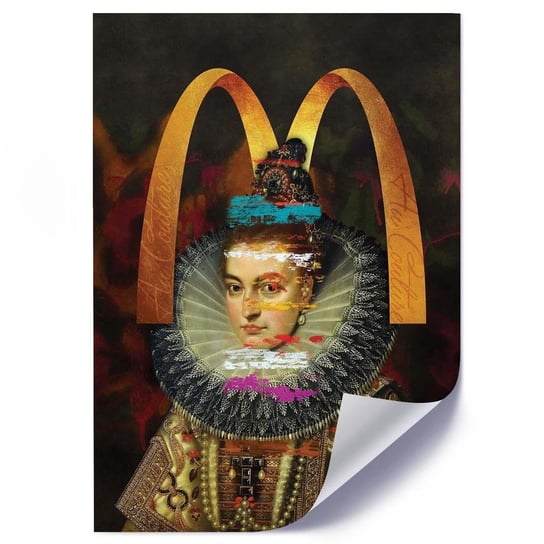 Plakat FEEBY Kobieta w koronkowej kryzie, 40x60 cm Feeby