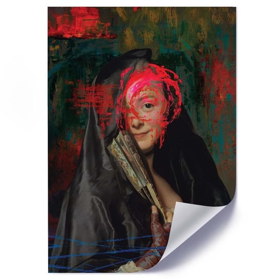 Plakat FEEBY Kobieta z wachlarzem, 40x60 cm Feeby