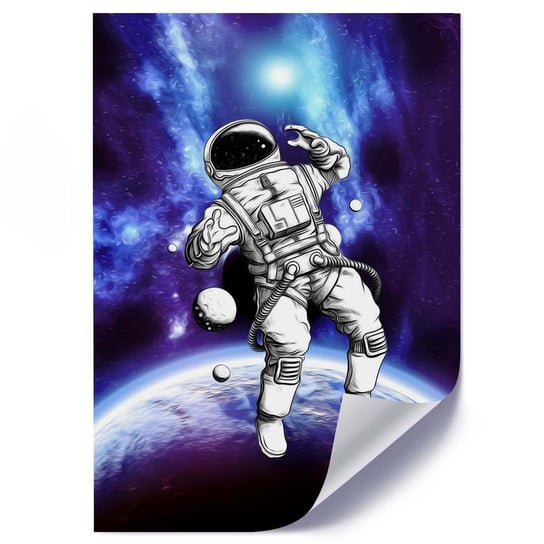 Plakat FEEBY Kosmonauta w kosmosie, 50x70 cm Feeby