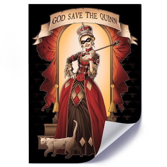 Plakat FEEBY Królowa z kotem, 50x70 cm Feeby