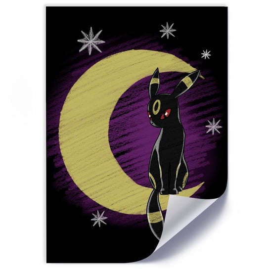 Plakat FEEBY Księżycowy pokemon, 50x70 cm Feeby