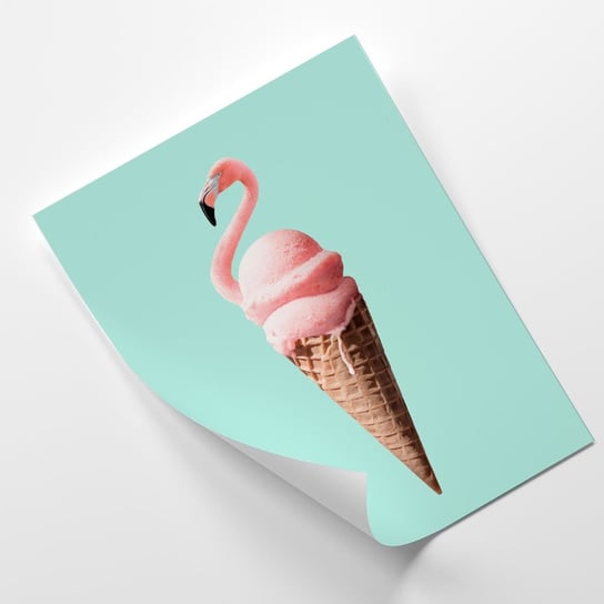 Plakat FEEBY Lód w kształcie flaminga - Jonas Loose 20x30 Feeby