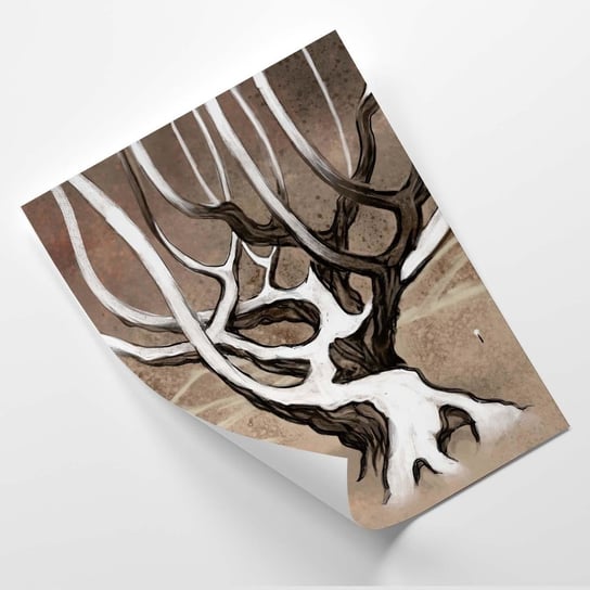 Plakat FEEBY Magiczne drzewo, jak ręcznie malowane - Mikołaj Zabrzeński 60x80 Feeby