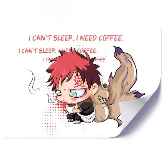 Plakat FEEBY Manga I need coffee, 60x40 cm Feeby