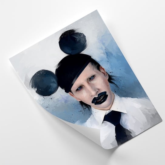 Plakat FEEBY Marilyn Manson w czapce z uszami - Dmitry Belov 20x30 Feeby