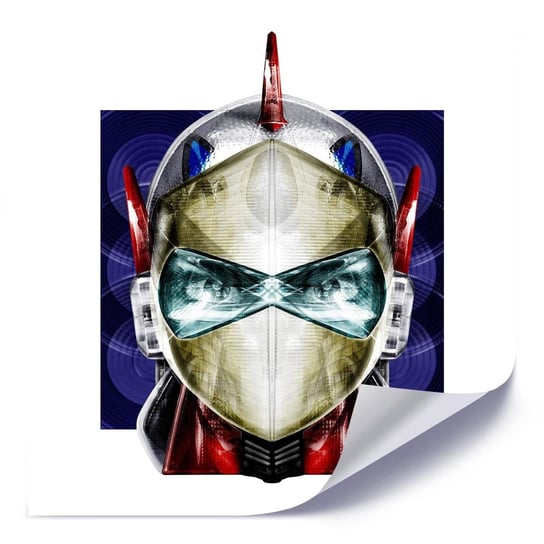 Plakat FEEBY Maska japońskiego bohatera, 60x60 cm Feeby