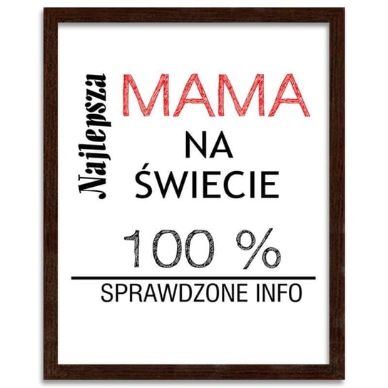 Plakat FEEBY Najlepsza mama na świecie, 40x50 cm Feeby