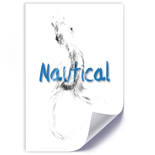 Plakat FEEBY Napis Nautical i ryba 20x30 Feeby