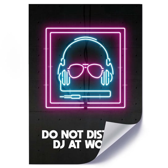 Plakat FEEBY Neony DJ, 40x60 cm Feeby