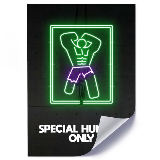 Plakat FEEBY Neony Hulk, 70x100 cm Feeby