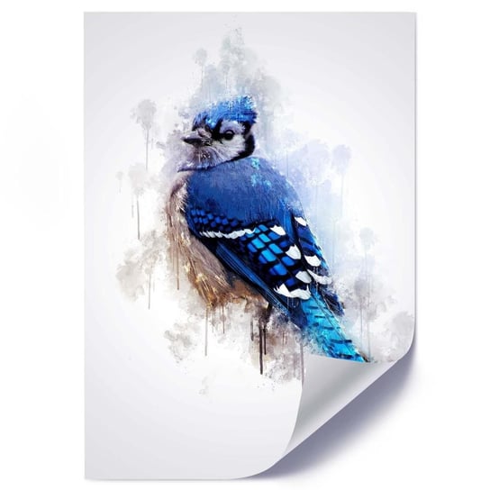Plakat FEEBY Niebieski ptak, 40x60 cm Feeby
