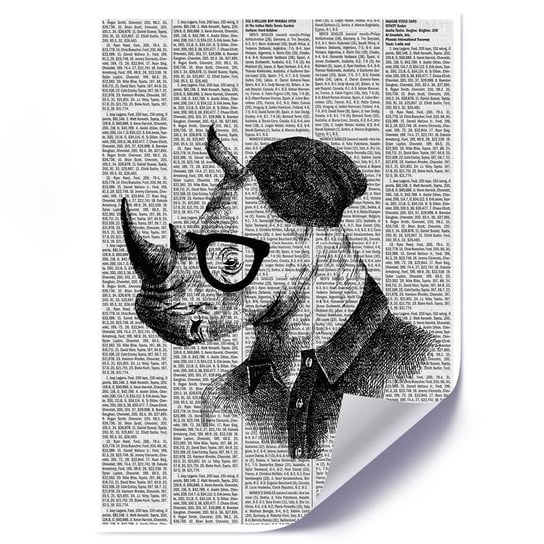 Plakat FEEBY Nosorożec w okularach, 20x30 cm Feeby