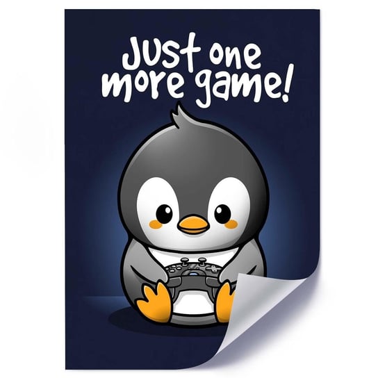 Plakat FEEBY Pingwin gracz dla dzieci i młodzieży, 40x60 cm Feeby