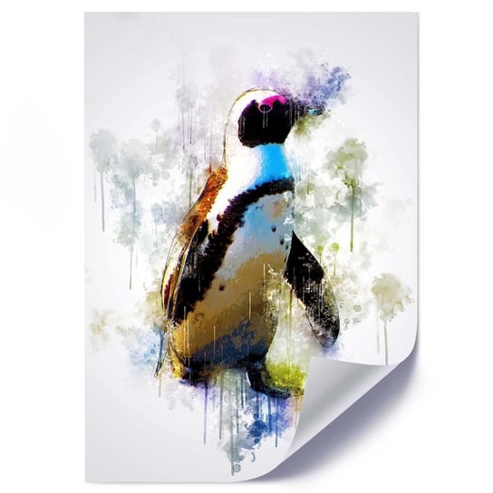 Plakat FEEBY Pingwin w kolorach, 70x100 cm Feeby