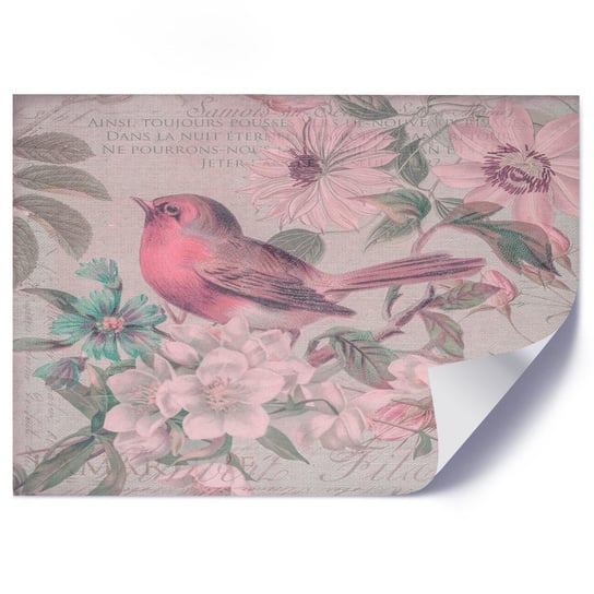 Plakat FEEBY Ptak i kwiaty, 100x70 cm Feeby