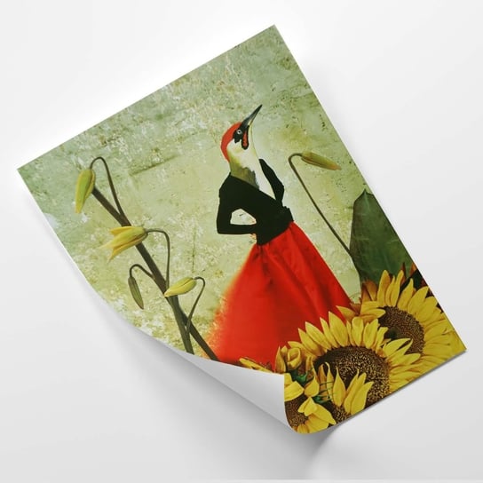 Plakat FEEBY Ptak w czerwonej spódnicy - Lili Chartrand 30x45 Feeby