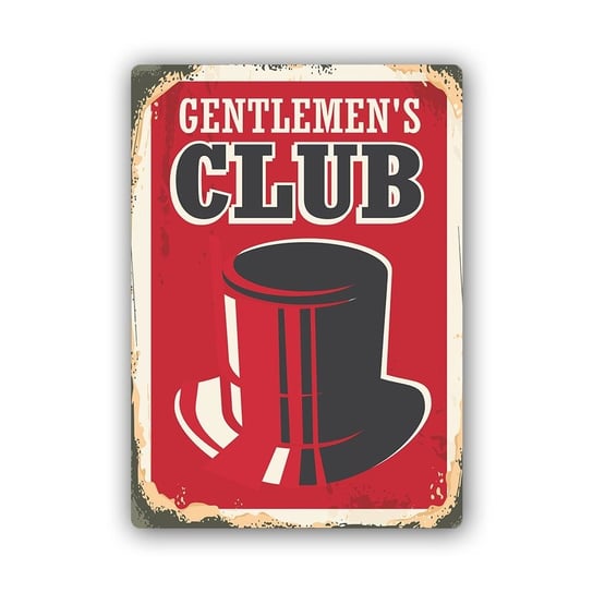 Plakat FEEBY Retro – klub dżentelmenów, 20x30 cm Feeby