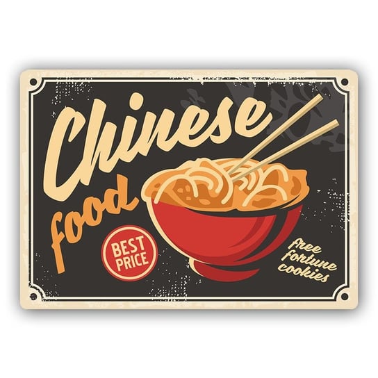 Plakat FEEBY Retro - kuchnia chińska, 60x40 cm Feeby