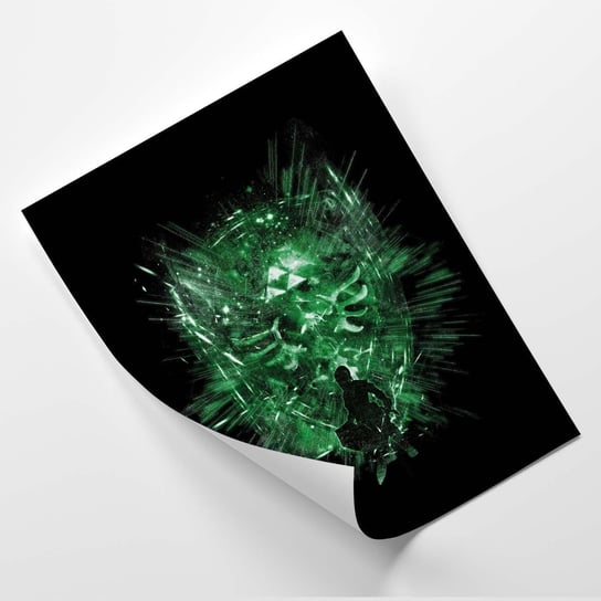 Plakat FEEBY Rycerz na tle zielonego herbu, gra - Frederic Levy-Hadida 60x80 Feeby