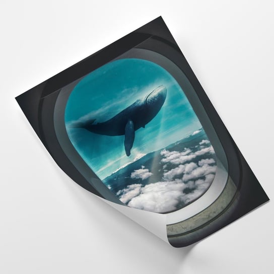 Plakat FEEBY Wieloryb pływający nad chmurami - Gab Fernando 30x45 Feeby