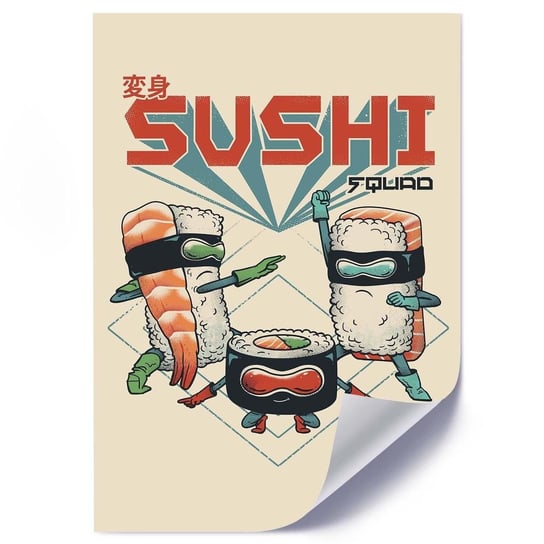 Plakat FEEBY Wojownicy sushi, 40x60 cm Feeby