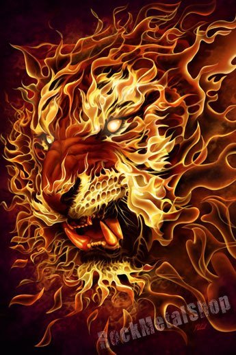 plakat FIRE LION reinders