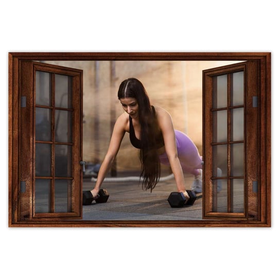 Plakat Fitnes Fittness Fitness, 60x40 cm ZeSmakiem