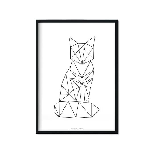 Plakat Fox (II), biało-czarny, 30x40 cm Love The Journey