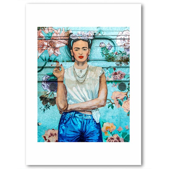 Plakat Frida Kahlo W Jeansach  - Graffiti 50X70 DEKORAMA