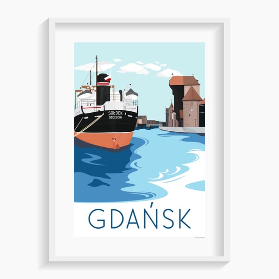 Plakat Gdańsk 40x50 cm A. W. WIĘCKIEWICZ