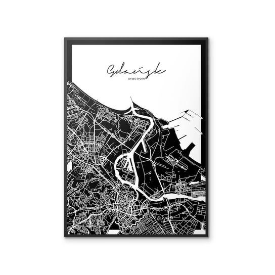 Plakat Gdańsk Mapa, 30x40cm Peszkowski Graphic
