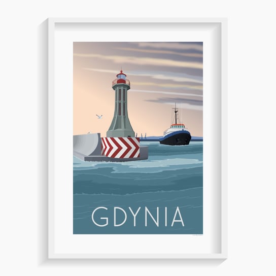 Plakat Gdynia 40x50 cm A. W. WIĘCKIEWICZ