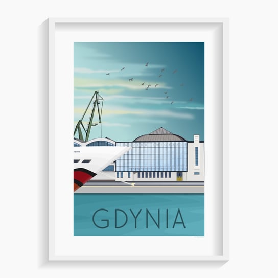 Plakat Gdynia A3 29,7x42 cm A. W. WIĘCKIEWICZ