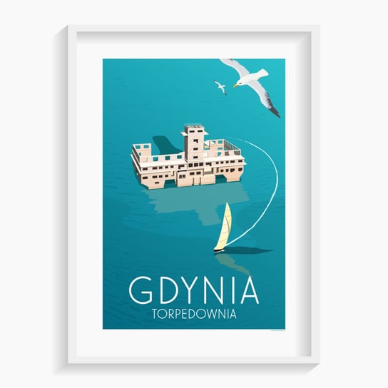 Plakat Gdynia Torpedownia 40x50 cm A. W. WIĘCKIEWICZ