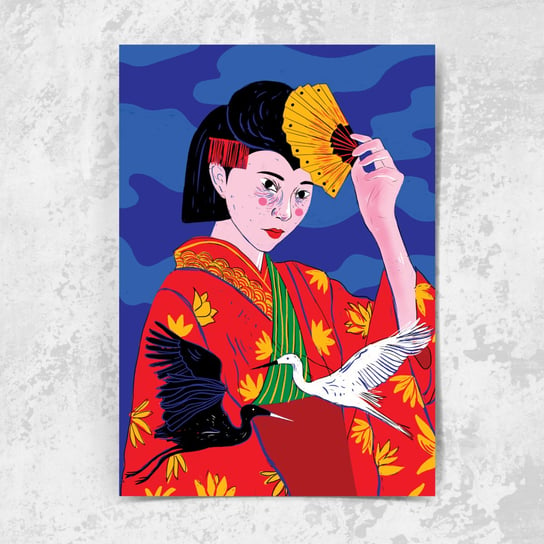 Plakat Gejsza Japonia Azja - 30 x 40 cm/Make Wall Inna marka