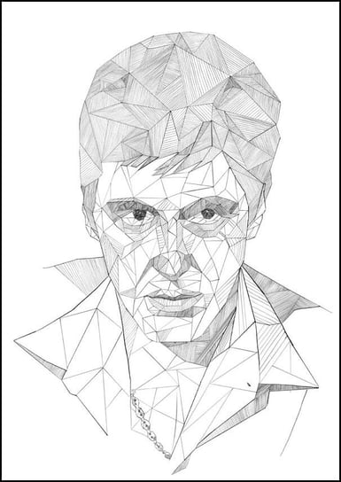Plakat, Geometryczny Al Pacino, 59,4x84,1 cm reinders