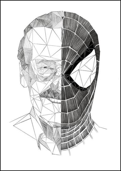 Plakat, Geometryczny Stan Lee, 30x40 cm reinders