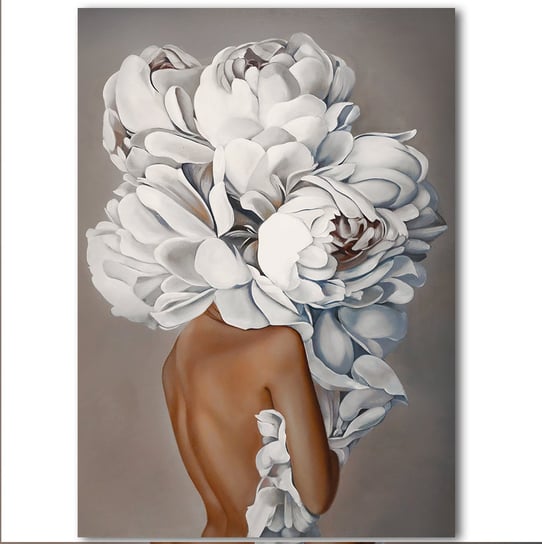 Plakat Glamour Kobieta Z Kwiatami Na Głowie 50X70 DEKORAMA