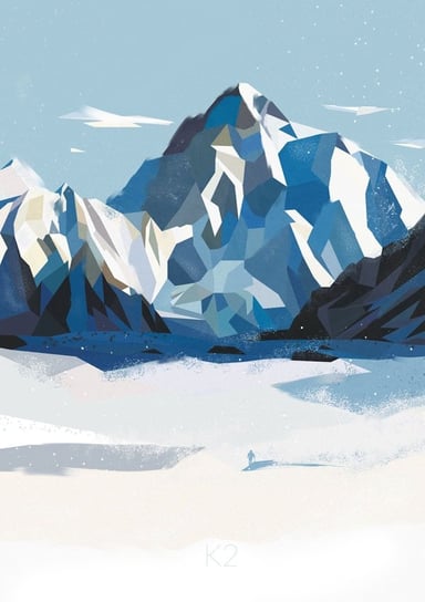 Plakat, Góry K2, 21x29,7 cm reinders
