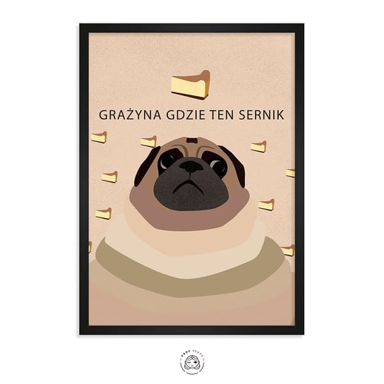 Plakat – Grażyna 30x40 cm mops zwierzęta psy pies PADE SPACE