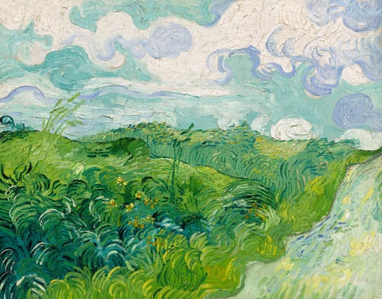 Plakat, Green Wheat Fields, Auvers, Vincent van Gogh, 40x30 cm reinders