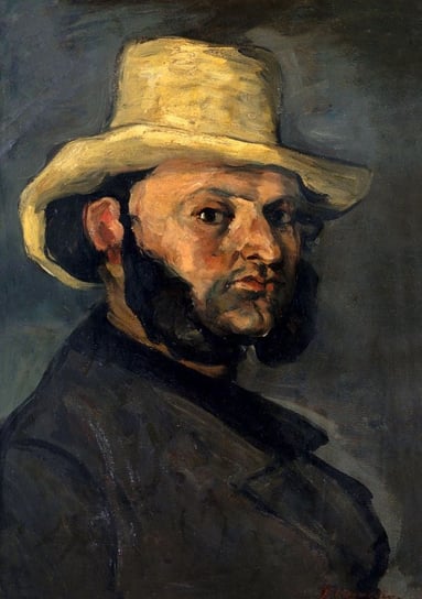 Plakat, Gustave Boyer in a Straw Hat, Paul Cézanne, 40x60 cm reinders