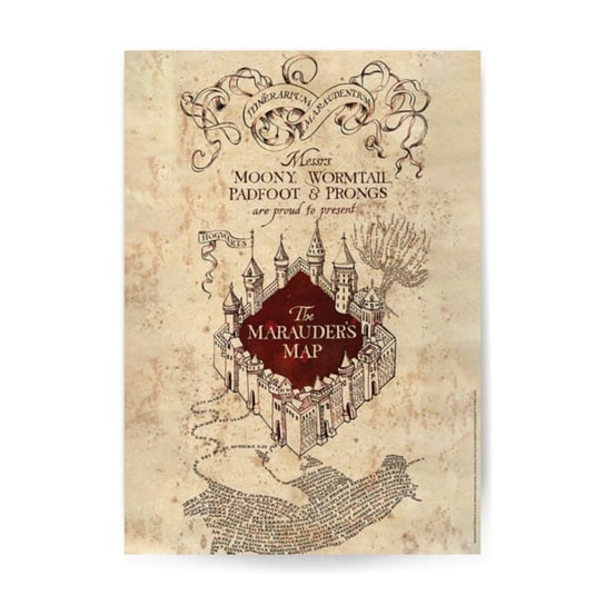 Plakat Harry Potter Mapa Huncwotów 001, 42x29.7cm Inna marka