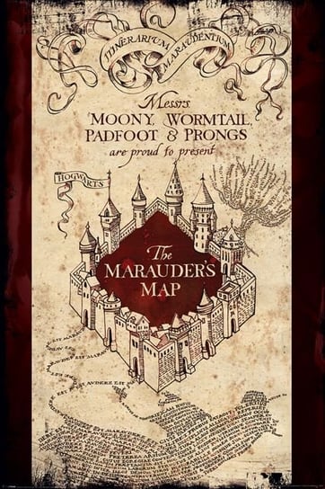 Plakat, Harry Potter - The Marauders Map Maxi, 61x91 cm Pyramid Posters